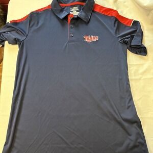Minnesota Twins Baseball  Men's‎ Dri Fit Shirt Sleeve Polo Shirt L
